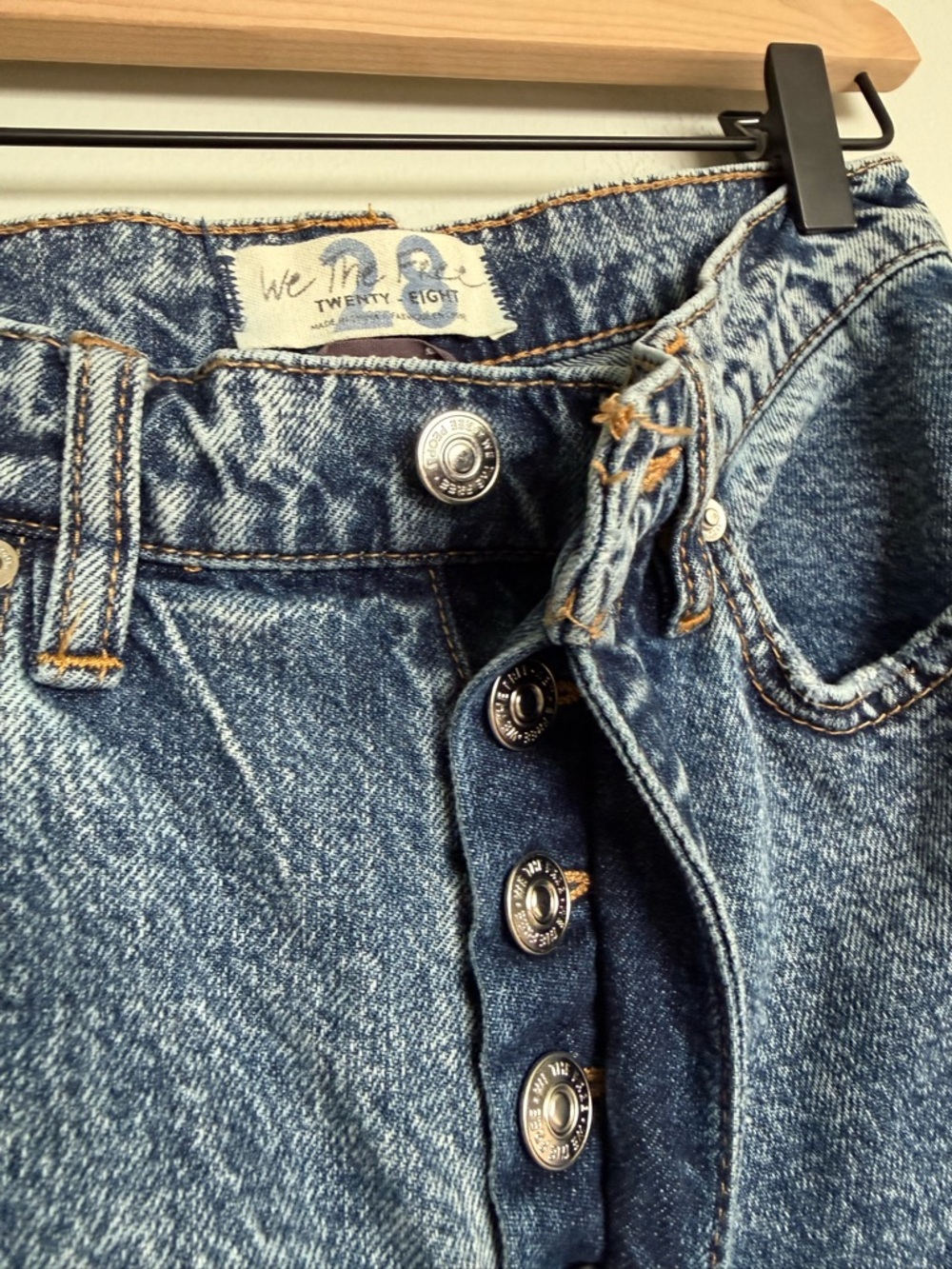 Free People x We The Free CRVY Vintage Wash Straight Distressed Jeans - Picture 3 of 7
